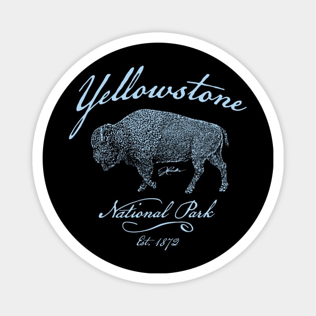 Yellowstone National Park Walking Bison Magnet by jcombs